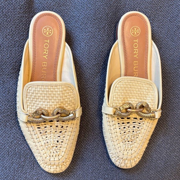 Tory Burch Jessa Backless Loafers in Sweet Corn Size 6.5 - Picture 2 of 8